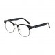 Vintage Retro Classic Half Frame Horn Rimmed Clear Lens Glasses