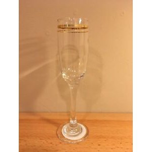 Champagne glass gold ring