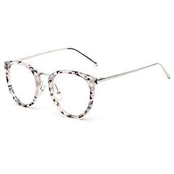 Round glasses frame female non-transparent metal glasses prescription eyewear