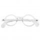 Plain transparent small round spectacle lens rim 42 mm