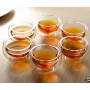 Handmade double-layer small glass teacup bar shot 50Ml