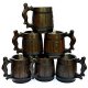 Handmade oak beer mug stainless steel cup