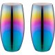 Rainbow hi ball glass dining table cup