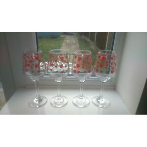 Cute retro big love wine glass