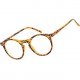 Round glasses frame glasses horn plain clear lens