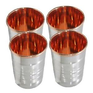 Drinking utensils accessories pure copper and stainless steel glass cups