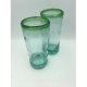 Tall flat bottom cup cup water green steel ring