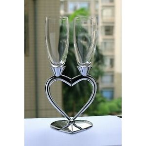 Silver Heart cup champagne glass glassware party