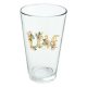 Love and flower novelty 16 ounce pint glass