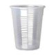 White disposable plastic drinking cups