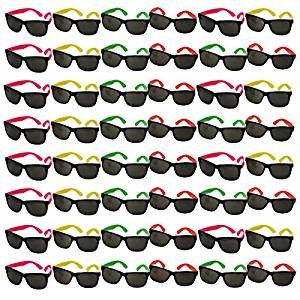 48 Pair Neon Party Toy 80's Sunglasses - Pool Party - Beach Party Favors by Funny Party Hats