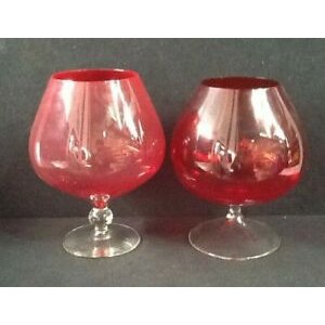 Retro vintage red balloon blackjack glass