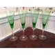 Green and clear champagne flute