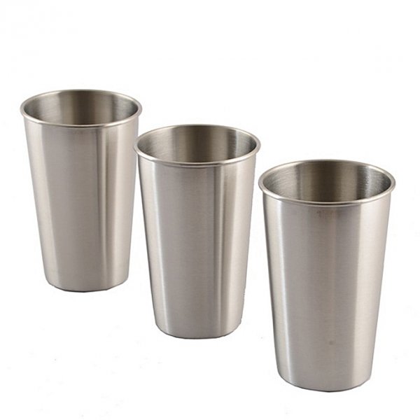 Stainless steel cup to drink fruit juice glass beer mug section Home Travel Tools