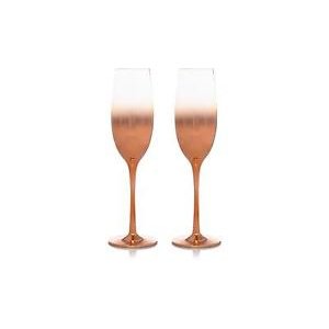 Champagne glass copper fade effect