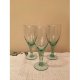 Big green wine glass heavy hand blown glass