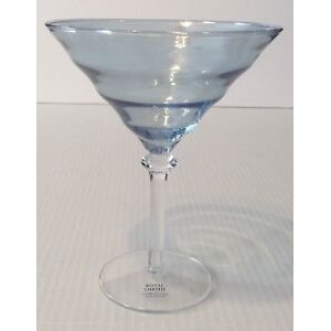 Martini Cocktail Glass Blue Hand Blowing Transparent Bar