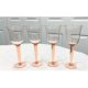 Vintage peach 8 oz wine glass