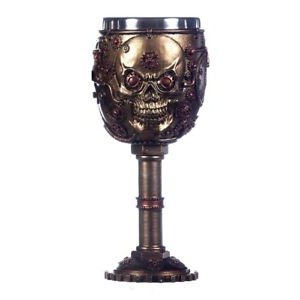 Skull goblet glass, glass, crystal cup