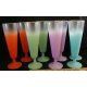 Retro pink color frosted beer glass