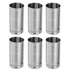 Stainless steel small drinking cup silver glass