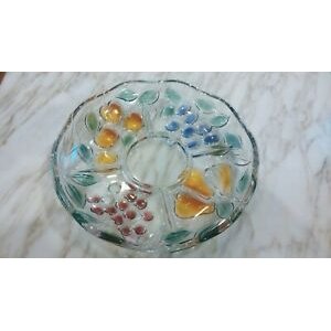 Glass general garden harvest of various fruit platters