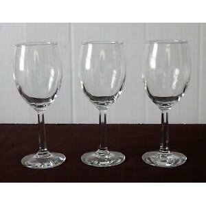 Transparent glass single-sided flat stem wine, water glass stemware