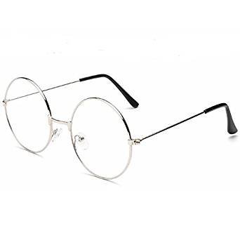 Silver 1960 neutral circular metal glasses