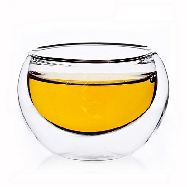 Kung Fu tea cup mug cup milk cup double-wall heat-resistant double glass juice kitchen accessories