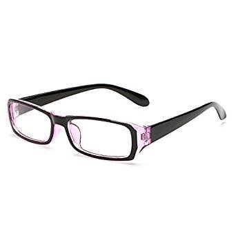 Classic style rectangular transparent lens eyeglass frame