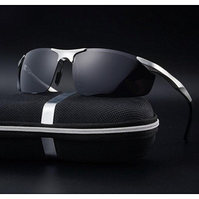 Male polarized sunglasses tide aluminum-magnesium alloy of silver sunglasses