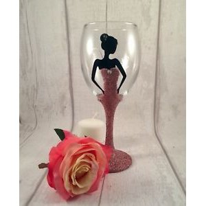 Personalized flashing wine glass