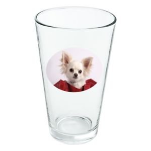 16 oz glass novelty dog