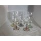 Vintage clear glass of wine with tinted glass base