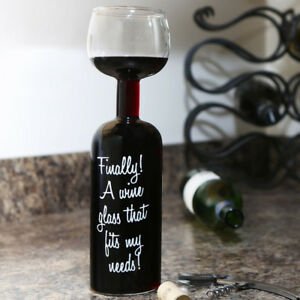 New full bottle of wine glass 750 ml