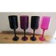 Tall glass, black, purple and pink