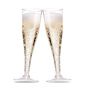 5 oz plastic champagne goblet transparent plastic disposable glass to toast wedding cocktail party