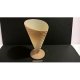 Wine beige glass sundae cone cup