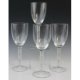 Vintage frosted glass bamboo dry wine glass set