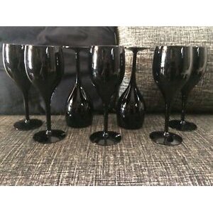 Black wine glass dry batch set