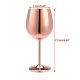 Shatterproof glass goblet stainless steel - copper