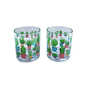 Southwest Cactus theme set 2 cups indoors or outdoors reusable