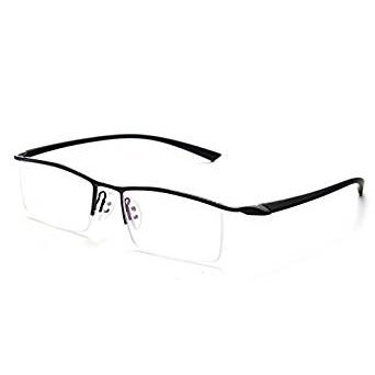 Semi-rimless spectacle frame titanium lenses optically transparent service