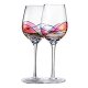 Hand-painted wine glasses, a unique work of art, a set of 2, and can accommodate up your favorite white or red wine, 15 ounces