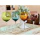 Gemstone colored gemstone tones wine glass green blue purple amber