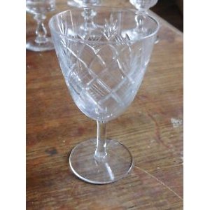 Antique glass transparent engraving