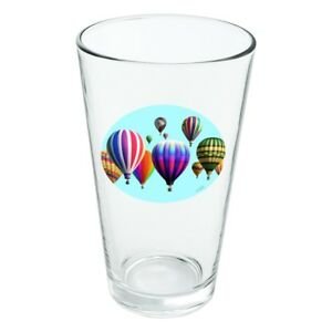 16 oz glass novelty hot air balloon