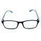 Black and Sky Blue Non-Metal Glasses For Men