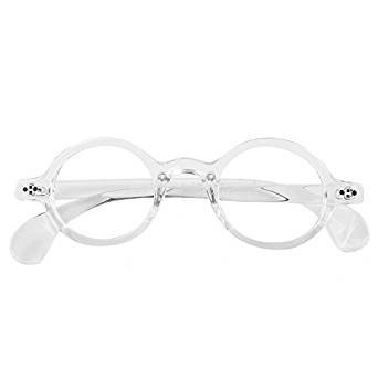 Plain transparent small round spectacle lens rim 42 mm