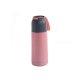 Vacuum flask bottle silicone handles travel mug - Pink